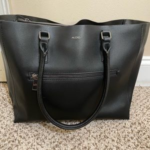 ALDO magnetic snap leather tote. Faux Leather